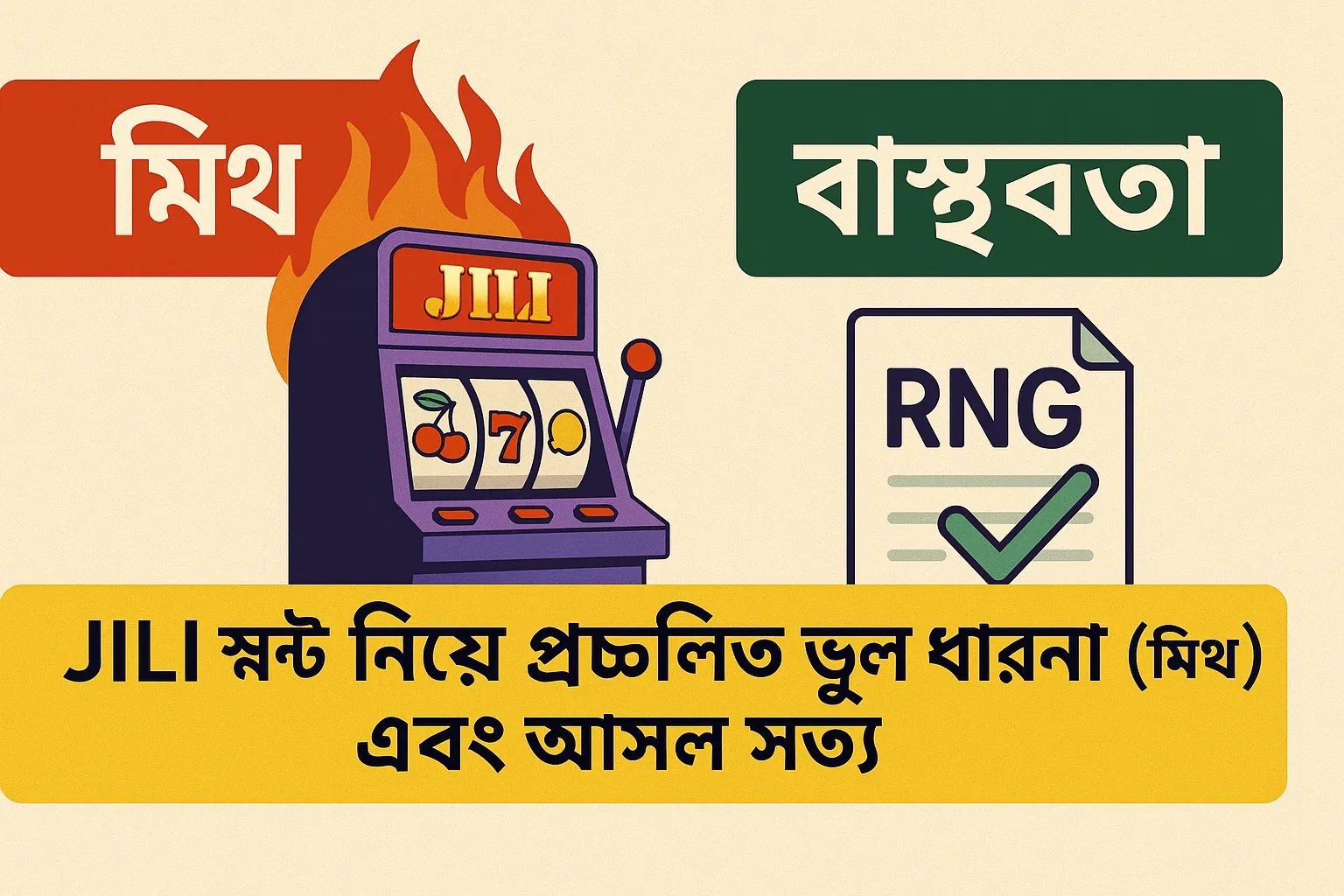 JILI স্লট নিয়ে প্রচলিত ভুল ধারণা (মিথ) এবং আসল সত্য