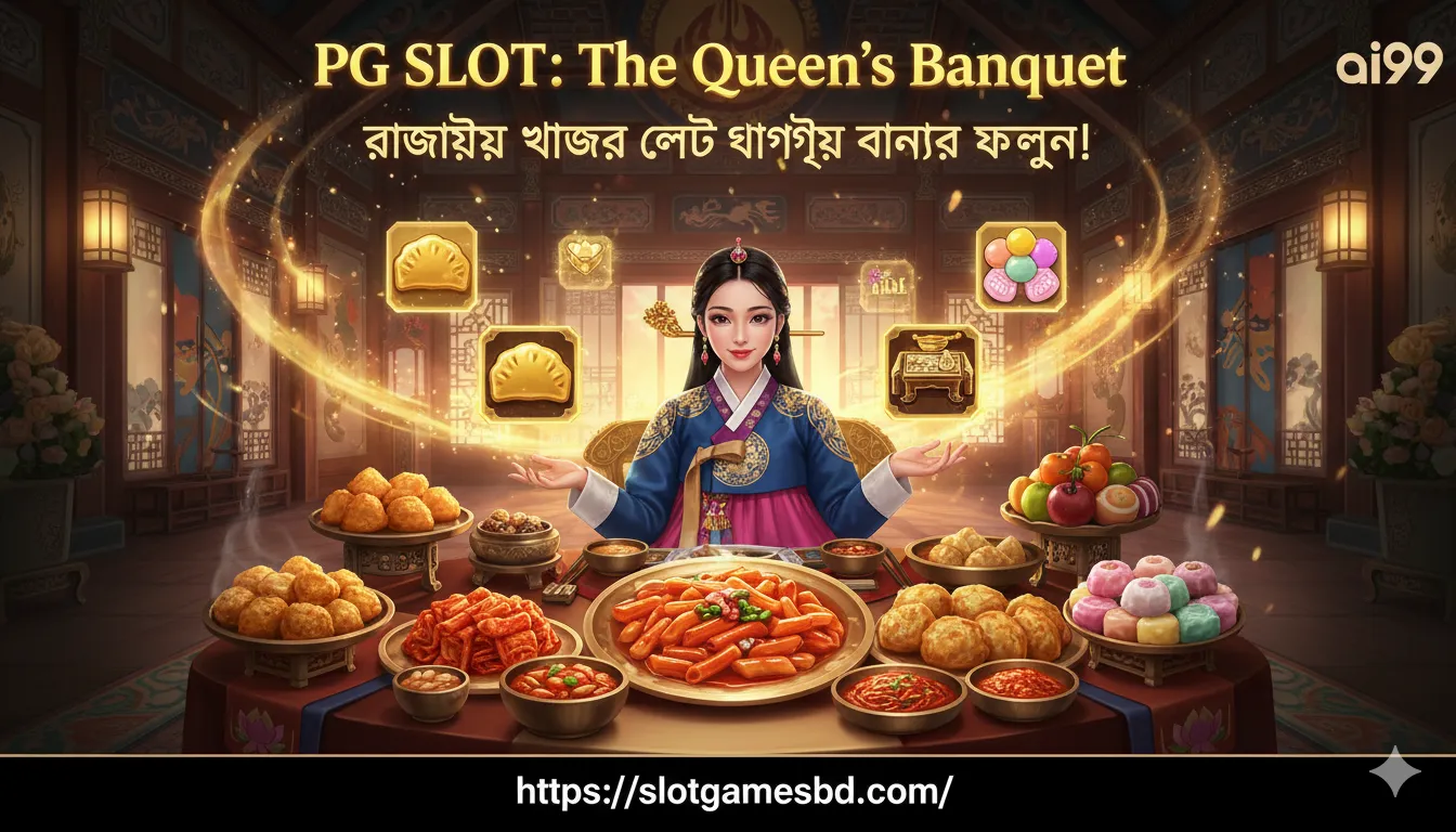 PG SLOT: The Queen’s Banquet – রাজকীয় ভোজের স্লটে ভাগ্যের ভান্ডার খুলুন!